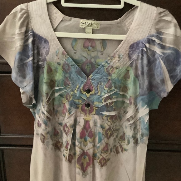 Boho Short Flutter Sleeve Top - Picture 1 of 2